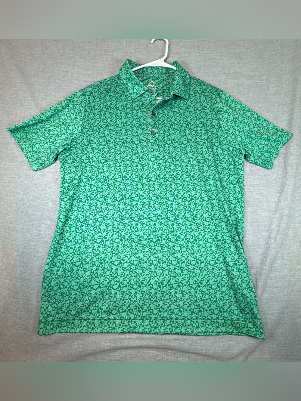 Deolax Men's Green Floral Polo Golf Shirt